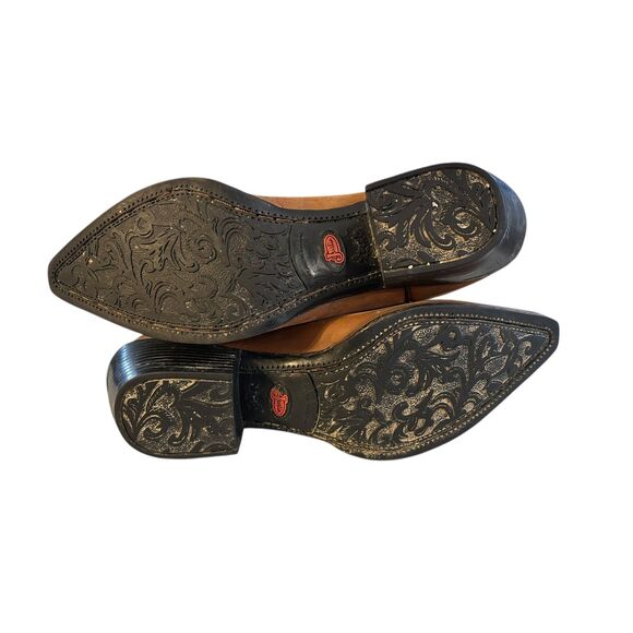 Justin Women's Cowboy Cowgirl Brown Leather Boots Size 8.5 B L4966 - Picture 6 of 8